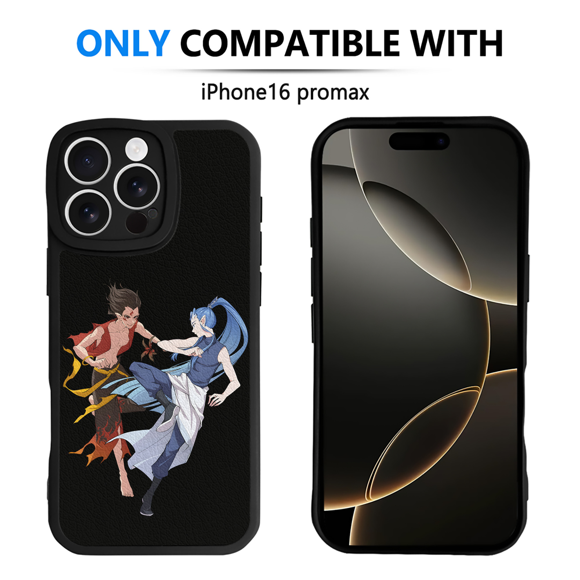 （画像用） Ne Zha 2 ナタ 魔童の大暴れ 【iPhone 16シリーズ対応】シリコンスマホケース（レザー調） 材質：シリコン